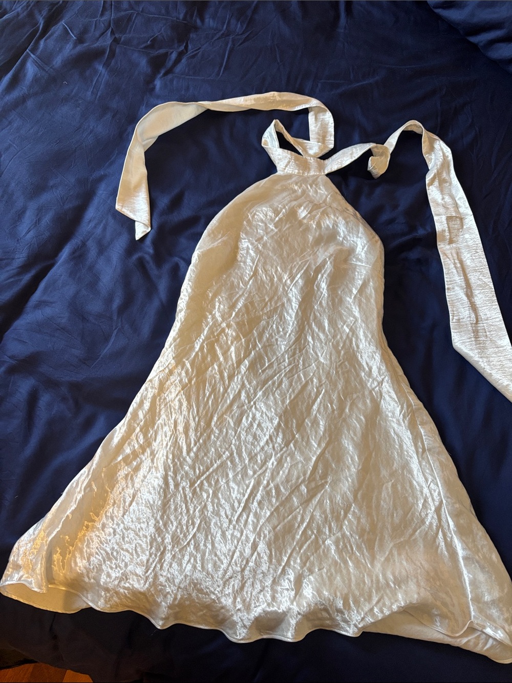 Meshki Cream Halter Slip Dress